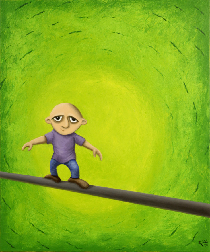 Grøn Balancekunst af Jacob Gadd